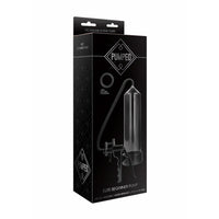 pumped elite beginner penis pump black on box packaging