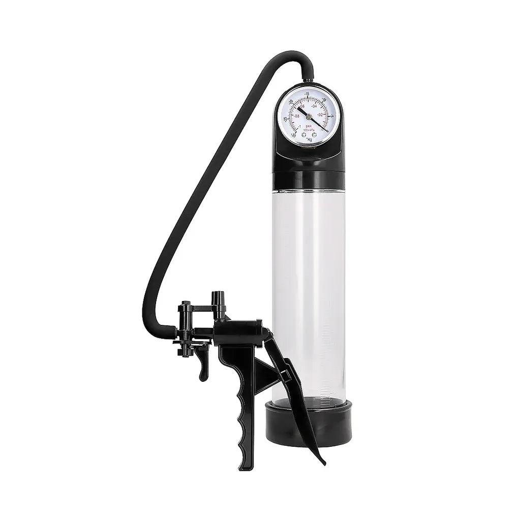 clear penis pump with psi guage and hand pump