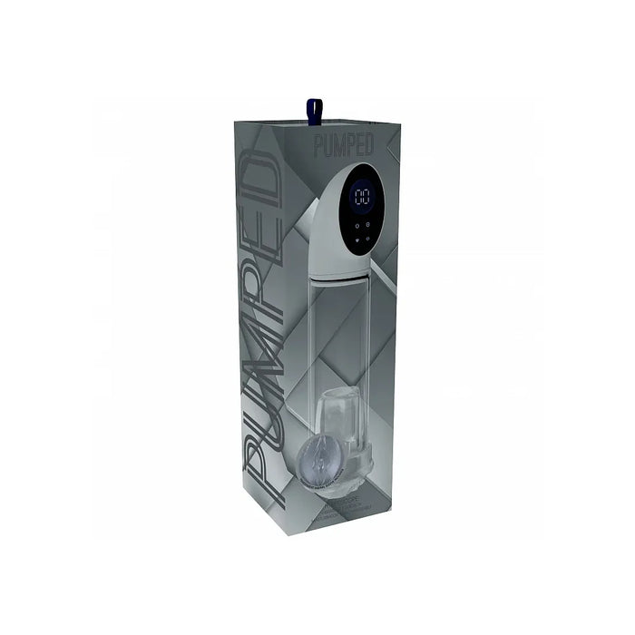 Pumped Hyperscope penis pump on a white background