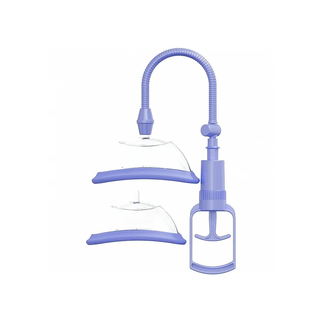 womens pussy pump in purple and clear with 2 size cups