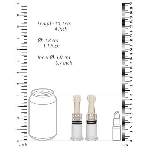 clear nipple suction set next to diagram of can and lipstick for comparison