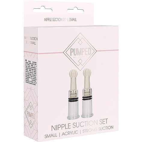 pink box with silver writing and picture of clear nipple suction set