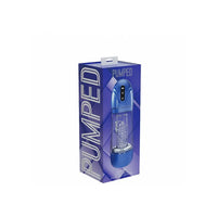 pumped sucking and vibrating masturbator in blue, on white background
