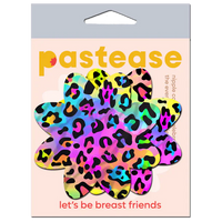 neon cheetah print breast pasties in package