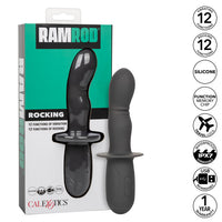 black curved vibrator on box