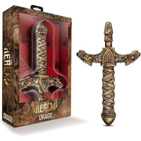 bronze double dragon head sword dildo handle