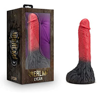 red & black veined dildo