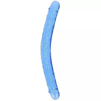 blue 13" jelly double ended dildo