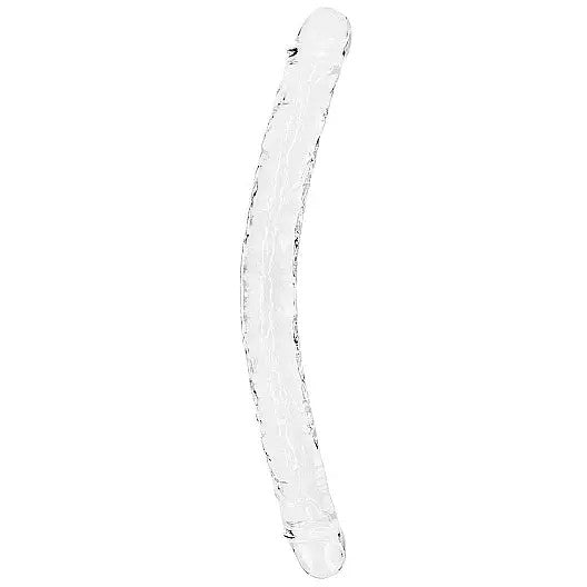 clear 13" jelly double ended dildo