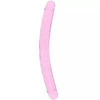 pink 13" jelly double ended dildo