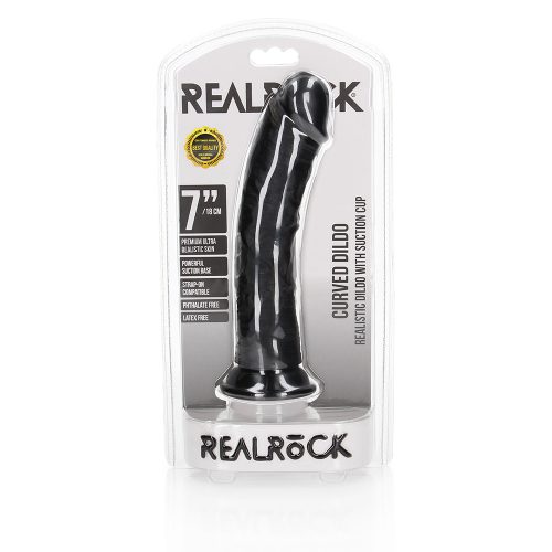 RealRock curved dildo 7" packaging on a white background