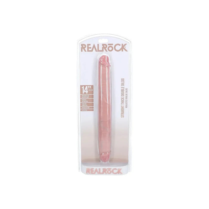 beige 14" thick realistic double ended dildo