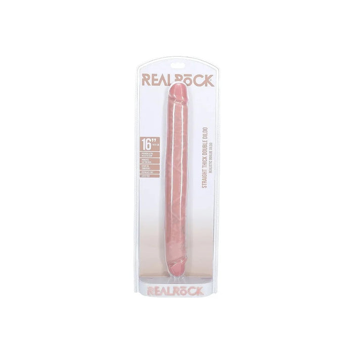 beige 16" thick double ended dildo