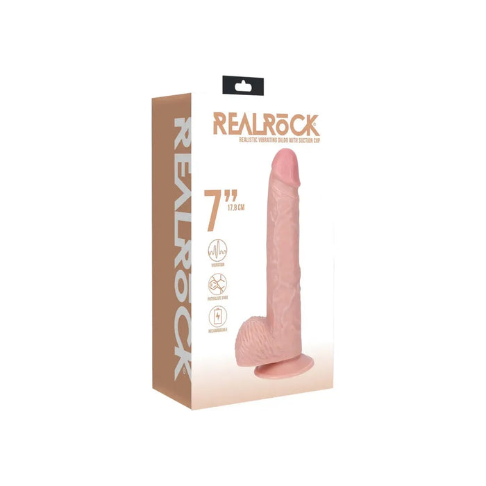 realistic vibrating dildo 7 inches with balls