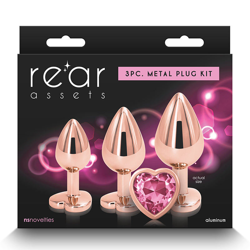 Rear Assets Aluminum Trainer Kit Gem Hearts 3pk by NS Novelties