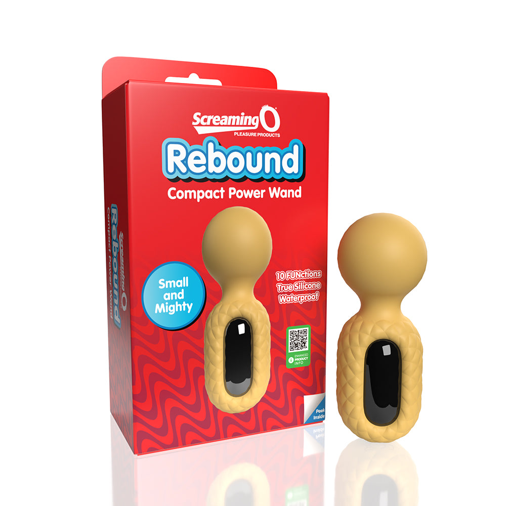 Screaming O Rebound Compact Power Wand packaging with product on a white background