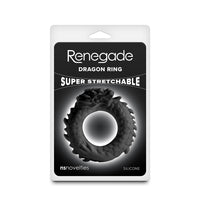 Black dragon ring packaging with Renegade branding on a white background