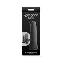 Renegade Gliders packaging with a black silicone dilator on a white background
