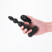 Reign black vibrating anal beads with remote example photo.