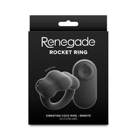Packaging of Renegade Rocket Ring with remote control on a black background