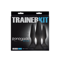 Packaging of Renegade Trainer Kit with three silicone plugs on a white background
