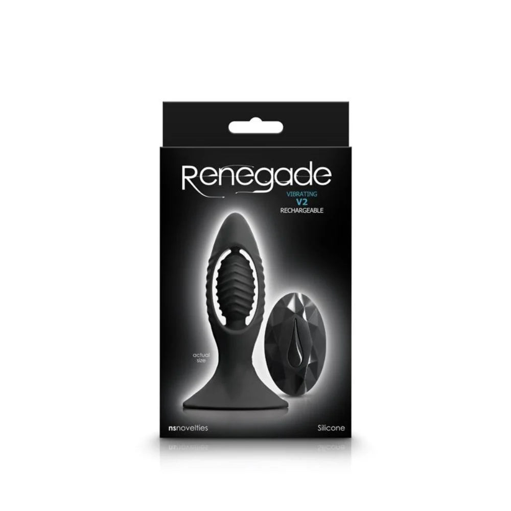 black anal plug with remote on box packaging