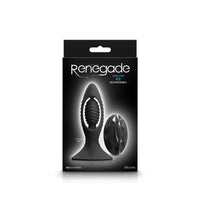 black anal plug with remote on box packaging