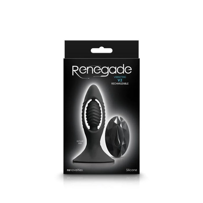 black anal plug with remote on box packaging