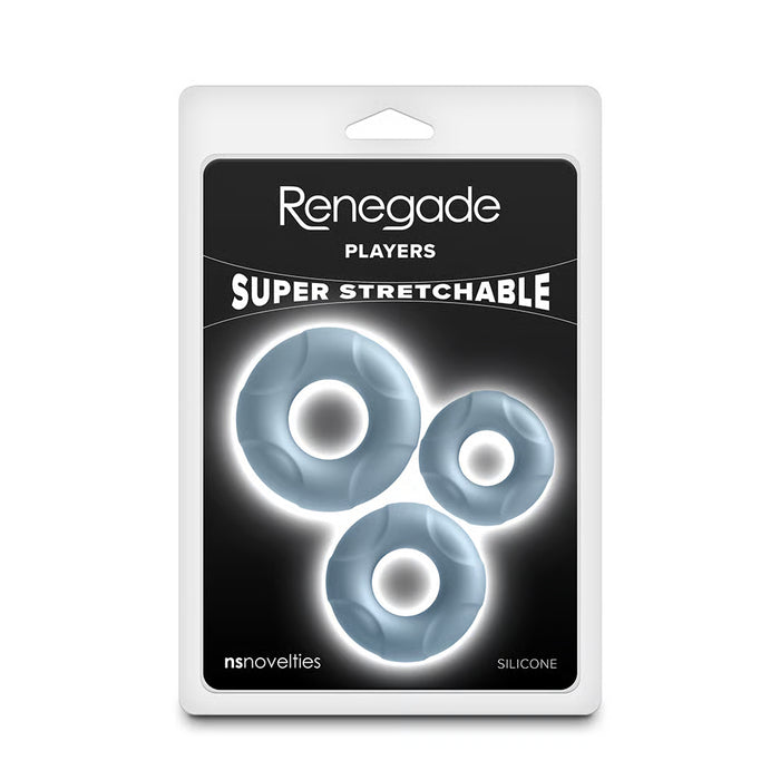 3pk cock rings in renegade packaging