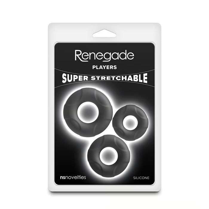 3pk cock rings in renegade packaging
