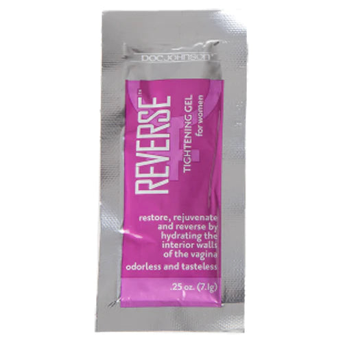The product comes in a purple and silver foil packet