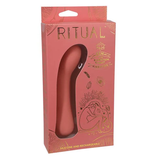 a pink display box with a clear view of a pink g spot vibrator