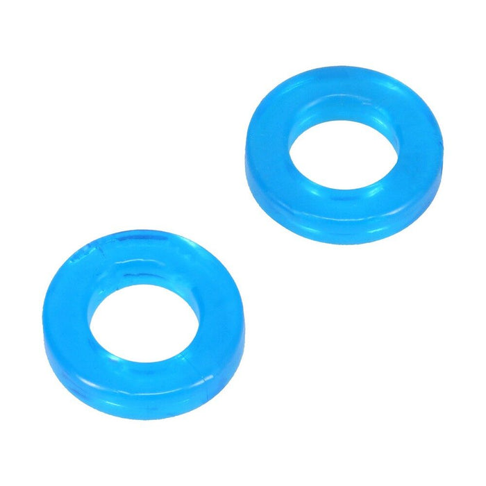 rock solid blue cock rings on white back ground