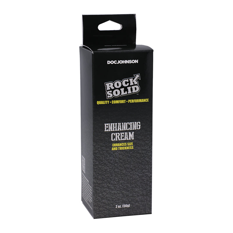 black and grey box containing rock solid enhancing cream