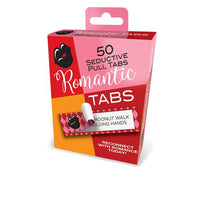 Box of Romantic Tabs with pull tab on a white background