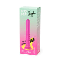 Pink vibrator in a gradient packaging with 'ROMP' branding on a white background