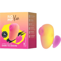 yellow and pink clitoral vibrator with finger grip