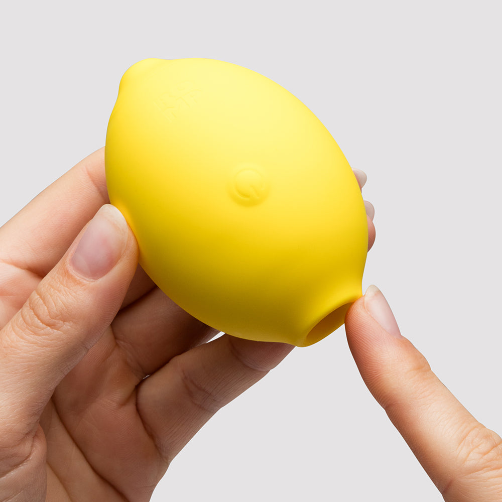 lemon shaped vibrator held in hand