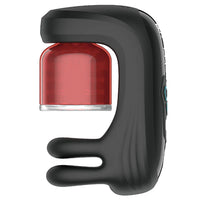 Black and red electronic mastubrator on a white background