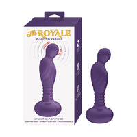 Purple P-spot pleasure product with packaging on a white background