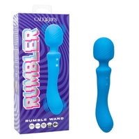Blue Rumble Wand with packaging displaying 'Calexotics' brand on a white background