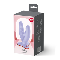 Package of ryde dildo with visible branding on a white background