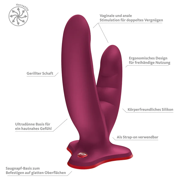 Ryde Double Penetration Dildo by Fun Factory