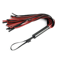 black and red flogger with loop wrist handle