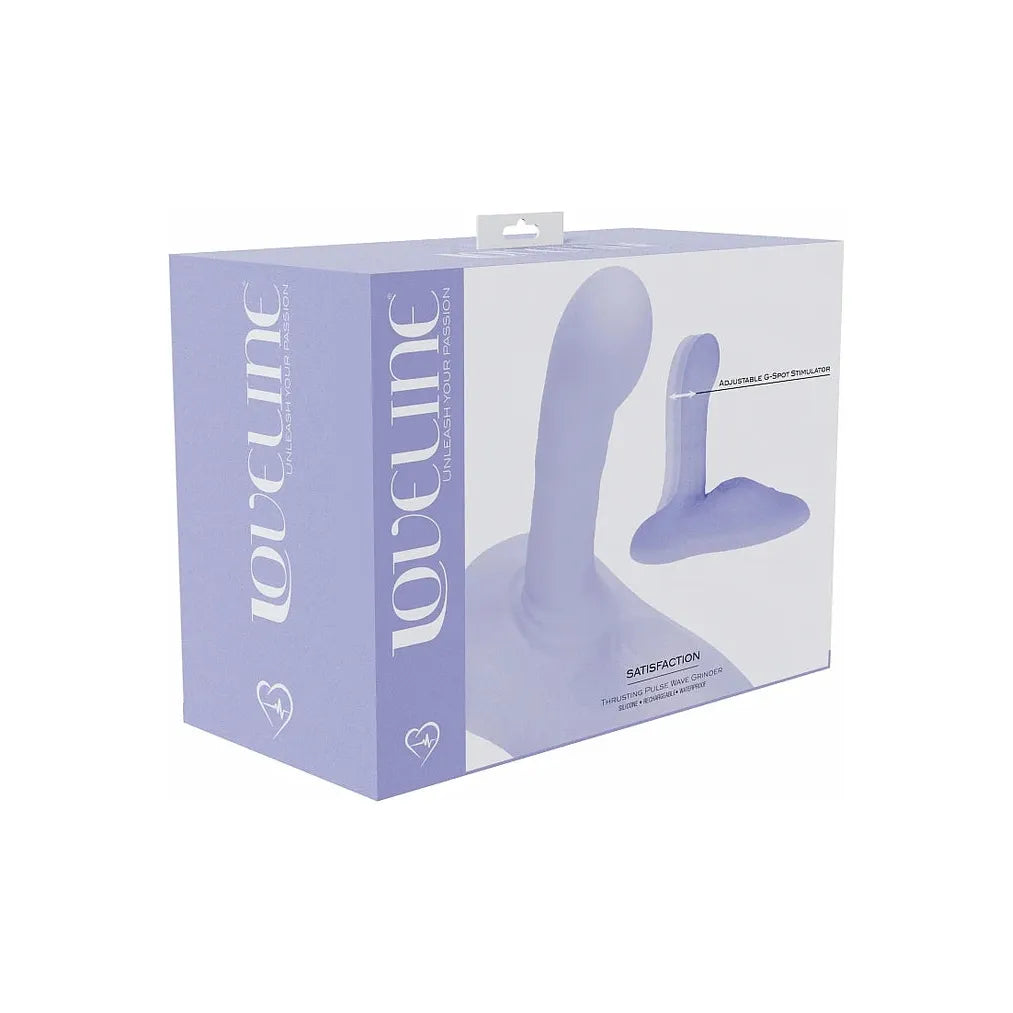 vibrator with grinder in purple on box packaging