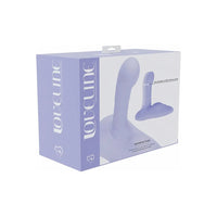 vibrator with grinder in purple on box packaging
