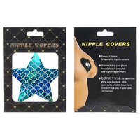 Nipple cover packaging with star design and product details on a white background