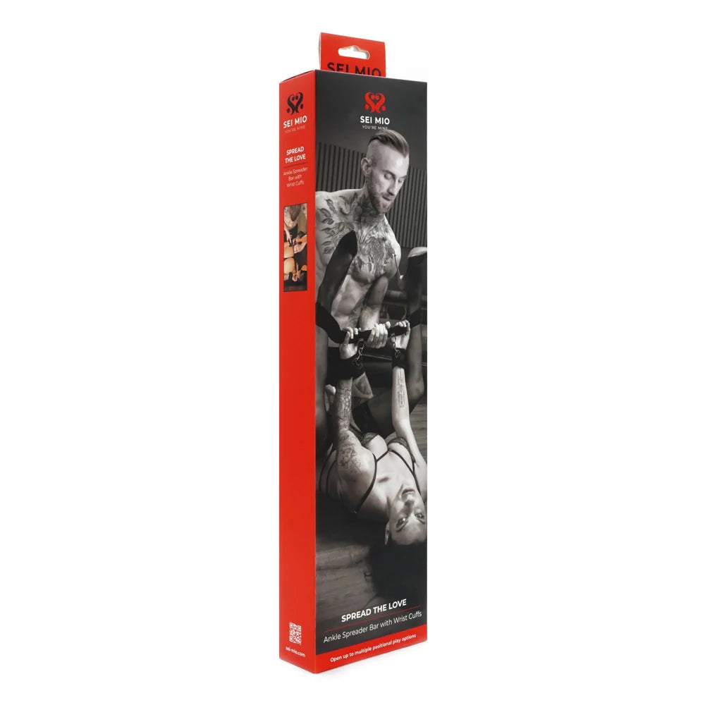 Product packaging with a man and woman in a sexual pose on a white background
