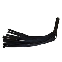 mini black faux leather flogger 