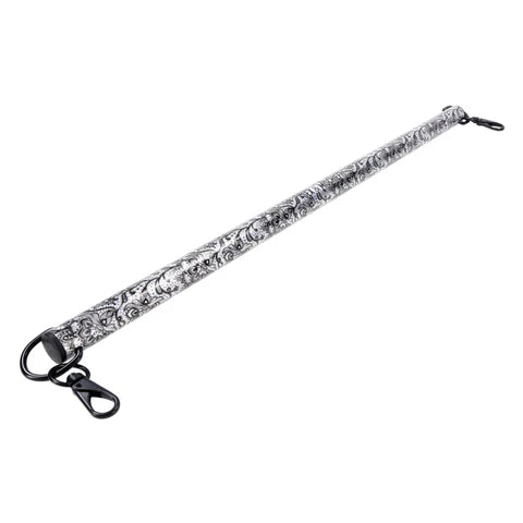 black, lace print spreader bar